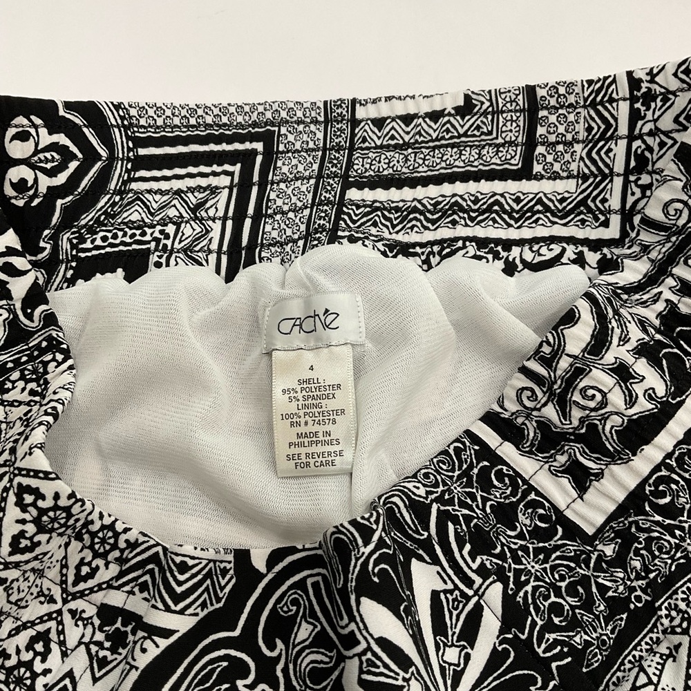 Cache Monochrome Patterned Pants - image 7